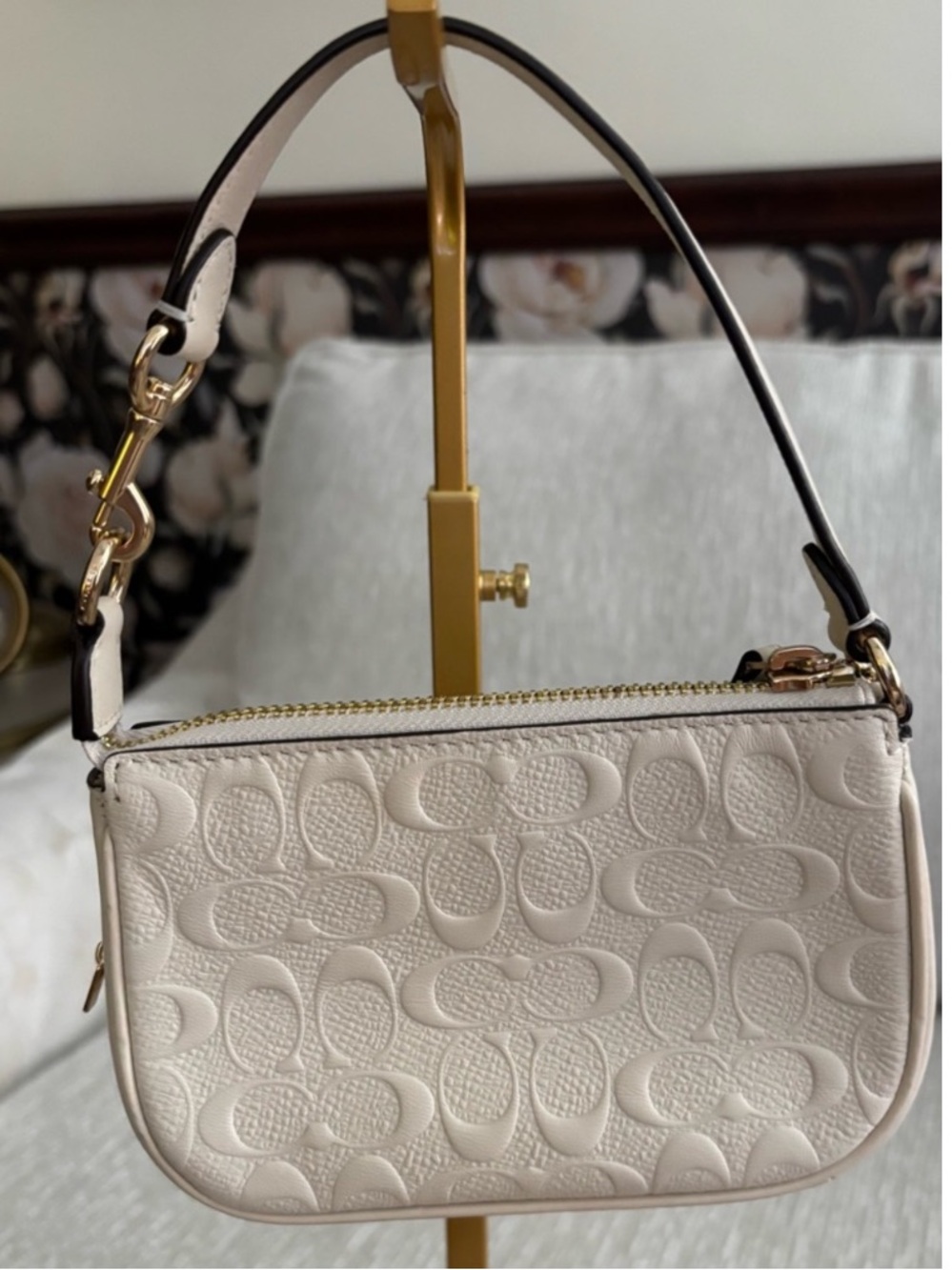 Coach Nolita 15 Embossed Cream Color with Gold Hardware - Picture 2 of 5
